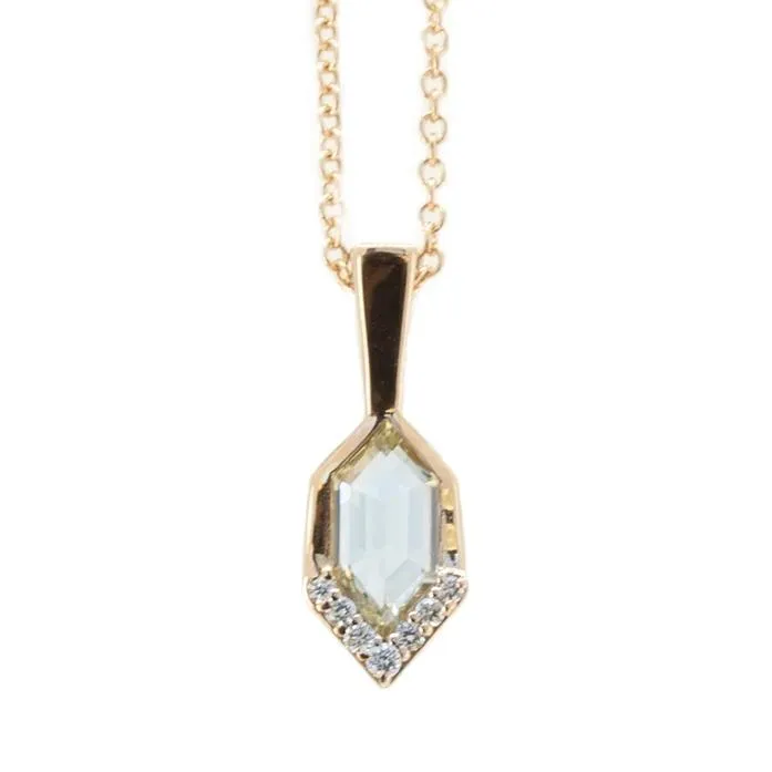 0.47ct Rosecut Diamond Necklace in 14k Rose Gold