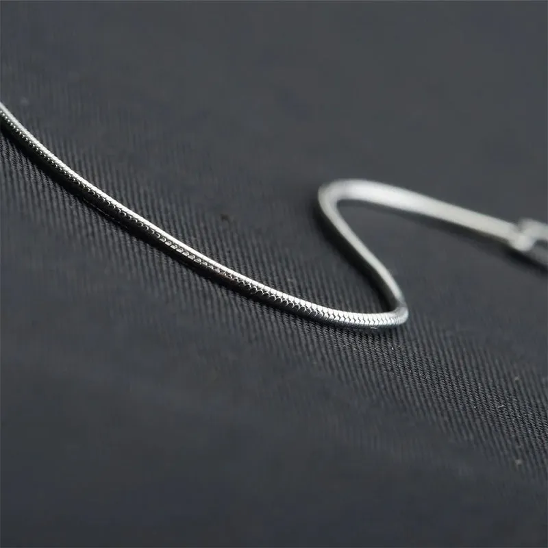 1.0mm Women's 925 Sterling Silver Clean Chain Necklace 1mm