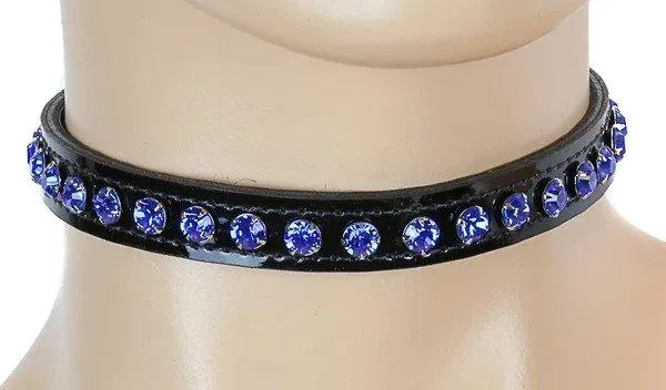 1/2" BLACK PATENT LEATHER CHOKER