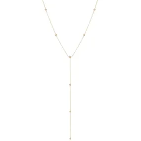 14k Floating Diamonds Lariat