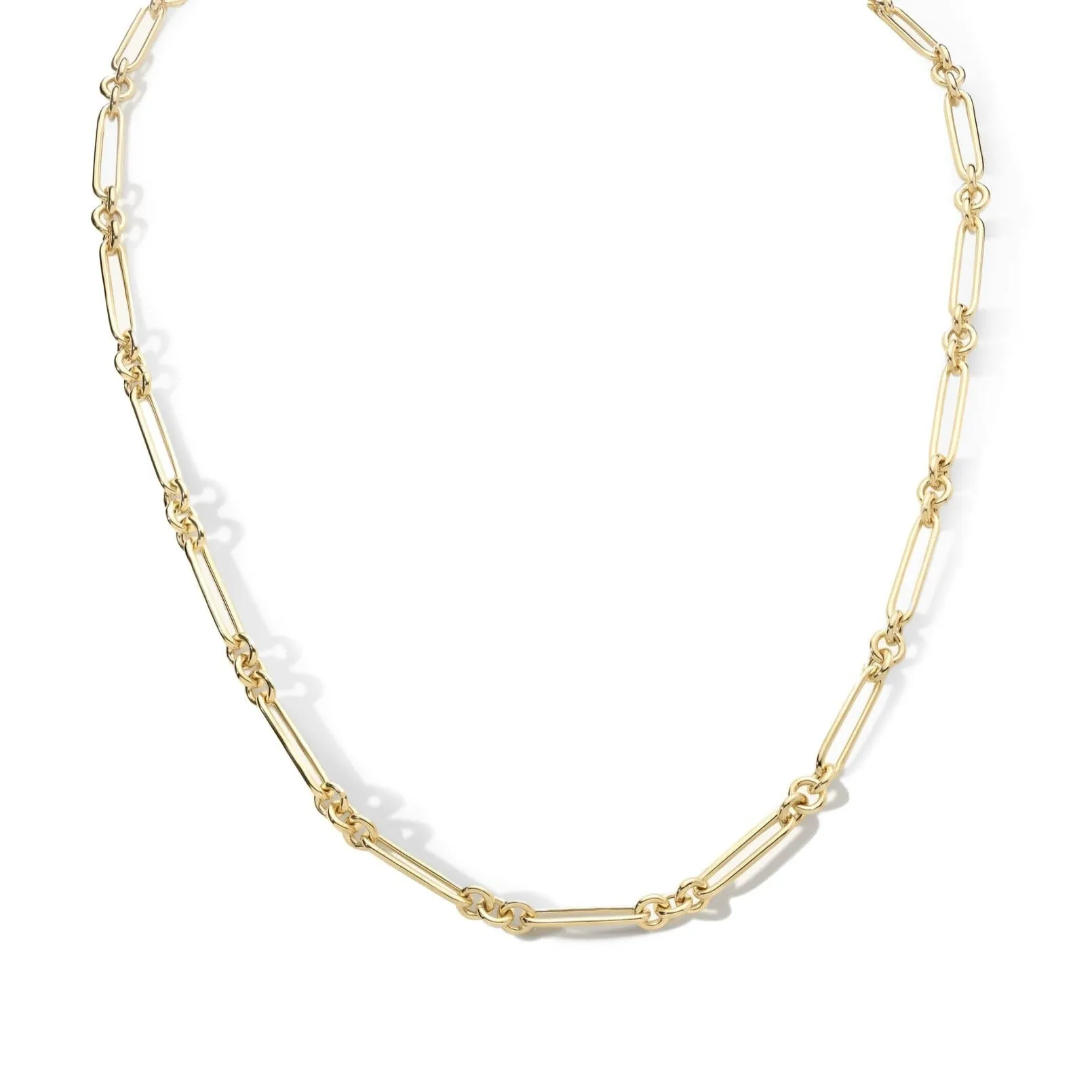 14K Gold Esme  Paperclip Chain Necklace - 18