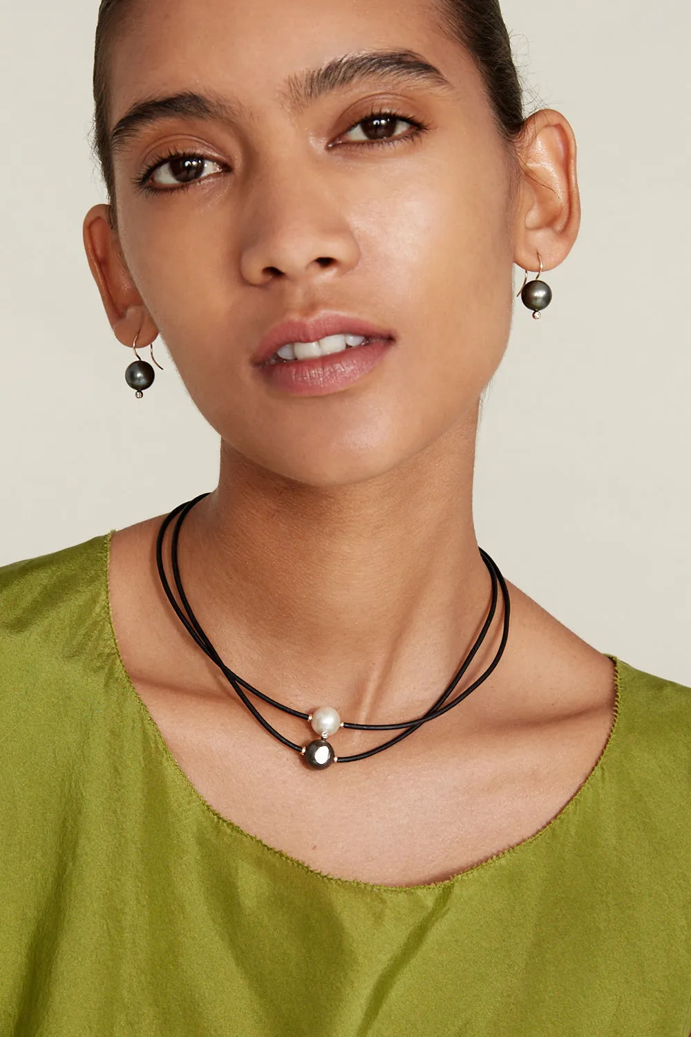 14k Kaia Necklace Tahitian pearl