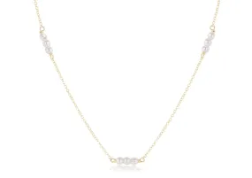 17" Gold Choker Joy Simplicity - 3mm Pearl