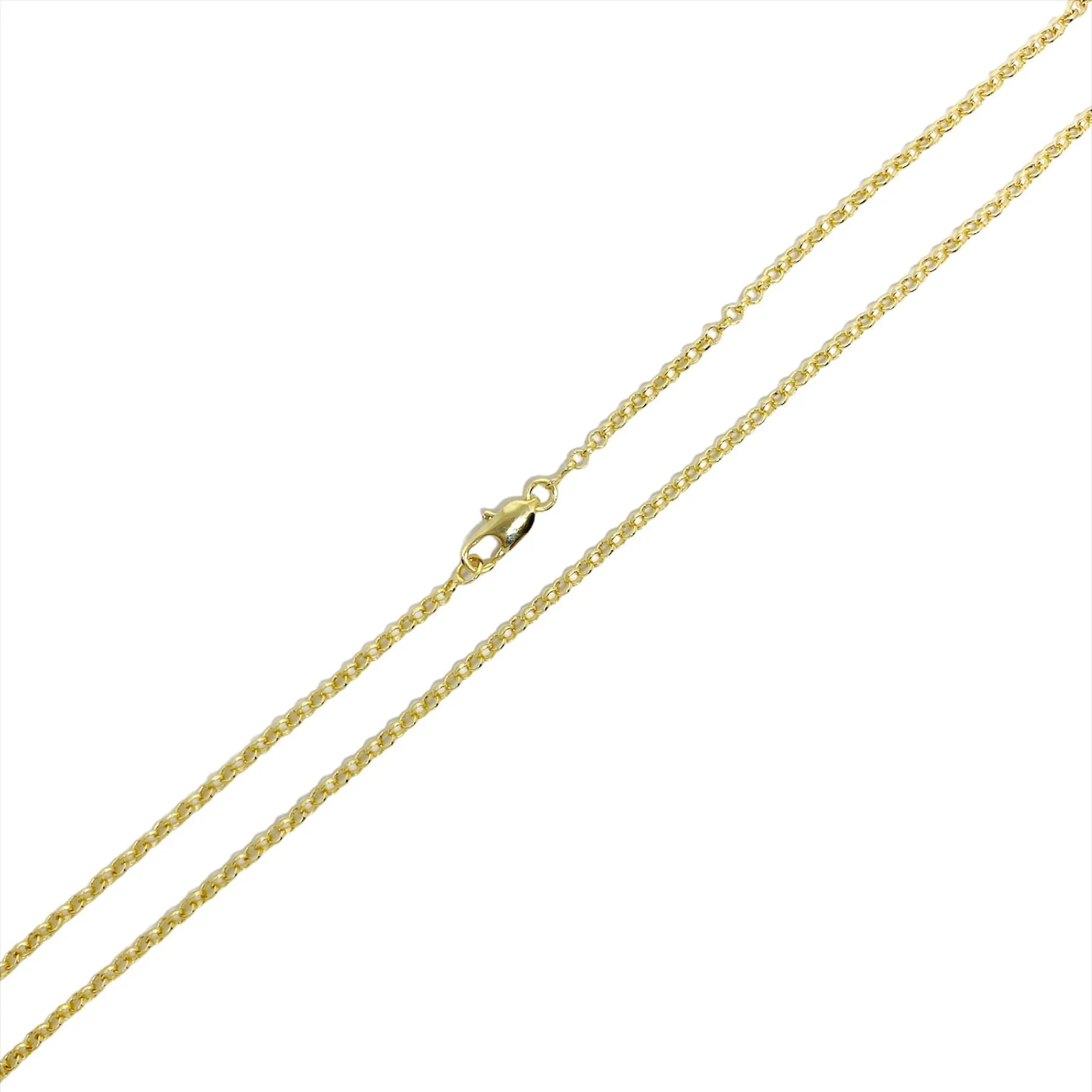 18k Gold Filled 2.5mm Rolo Chain in 16, 18, 20, 24