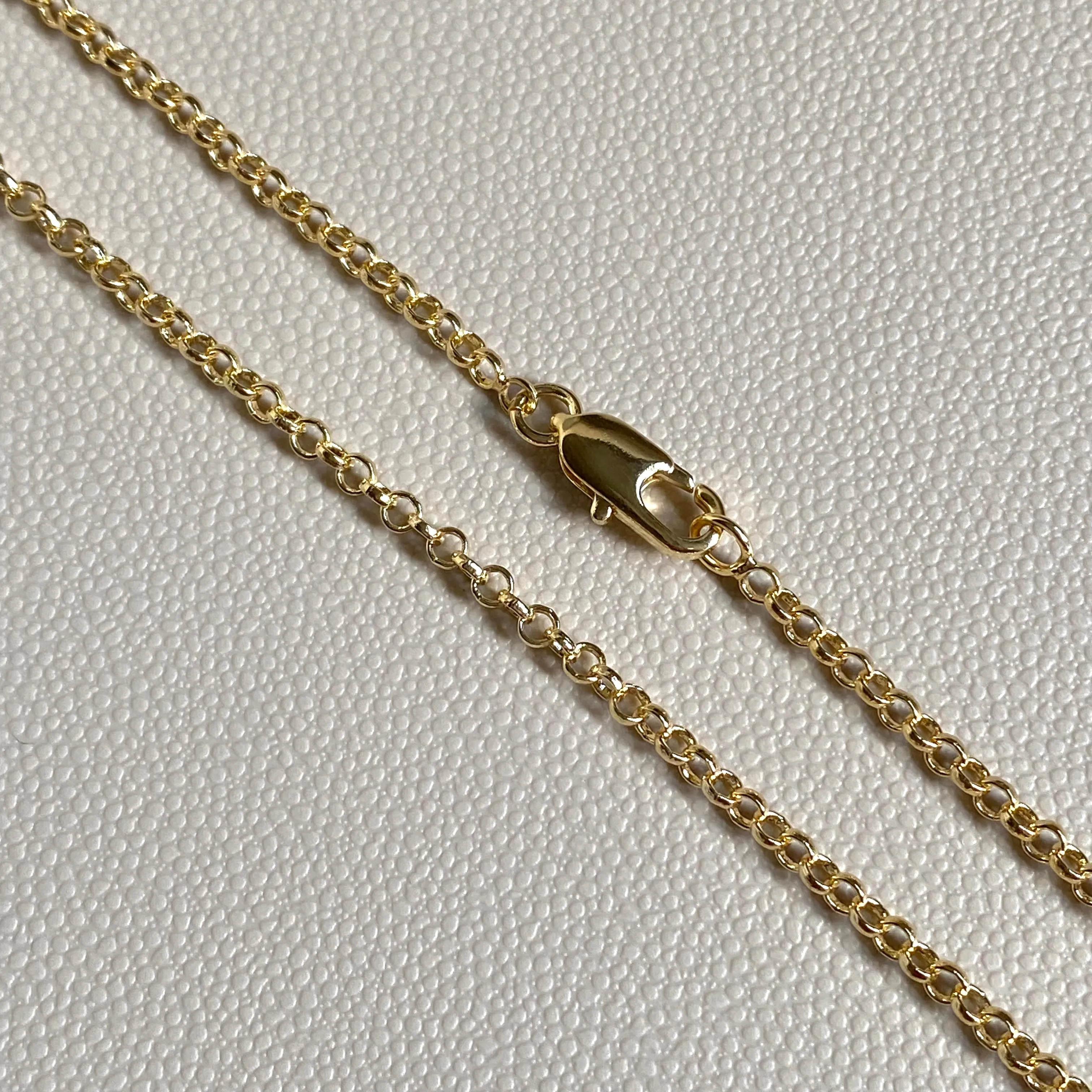 18k Gold Filled 2.5mm Rolo Chain in 16, 18, 20, 24