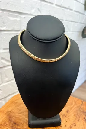 18K Mariah Thick Choker Necklace - Gold