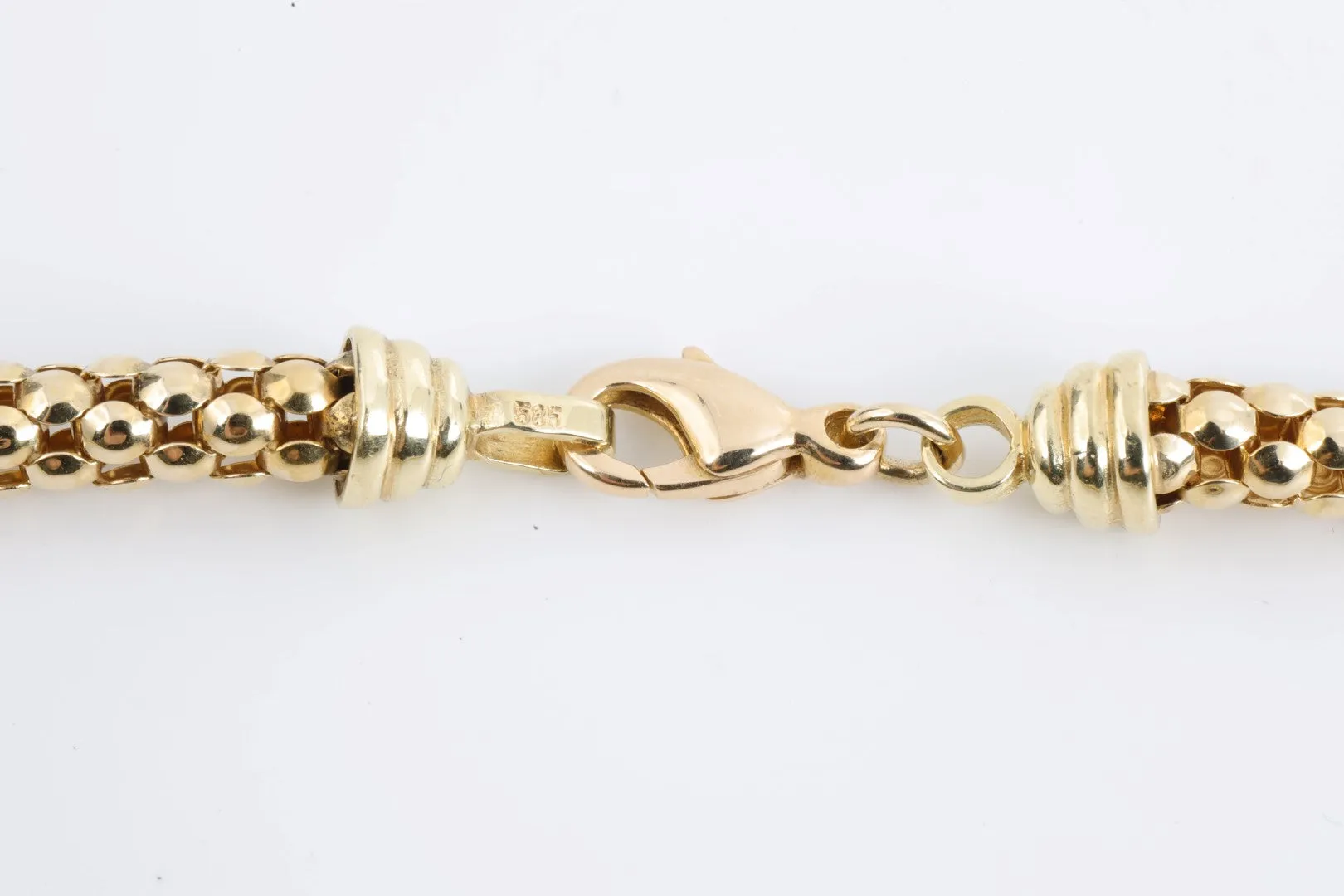 19" 14k Yellow Gold Popcorn Chain (25.00g.)