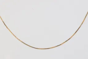 20" 14k Yellow Gold Box Chain Necklace (3.35g.)