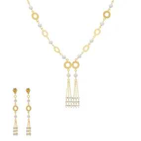 22K Yellow & White Gold Donna Jewelry Set