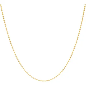 22K Yellow Gold 20in Beaded Chain (7.4 gms)