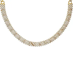 22K Yellow Gold & CZ Necklace (37.4gm)