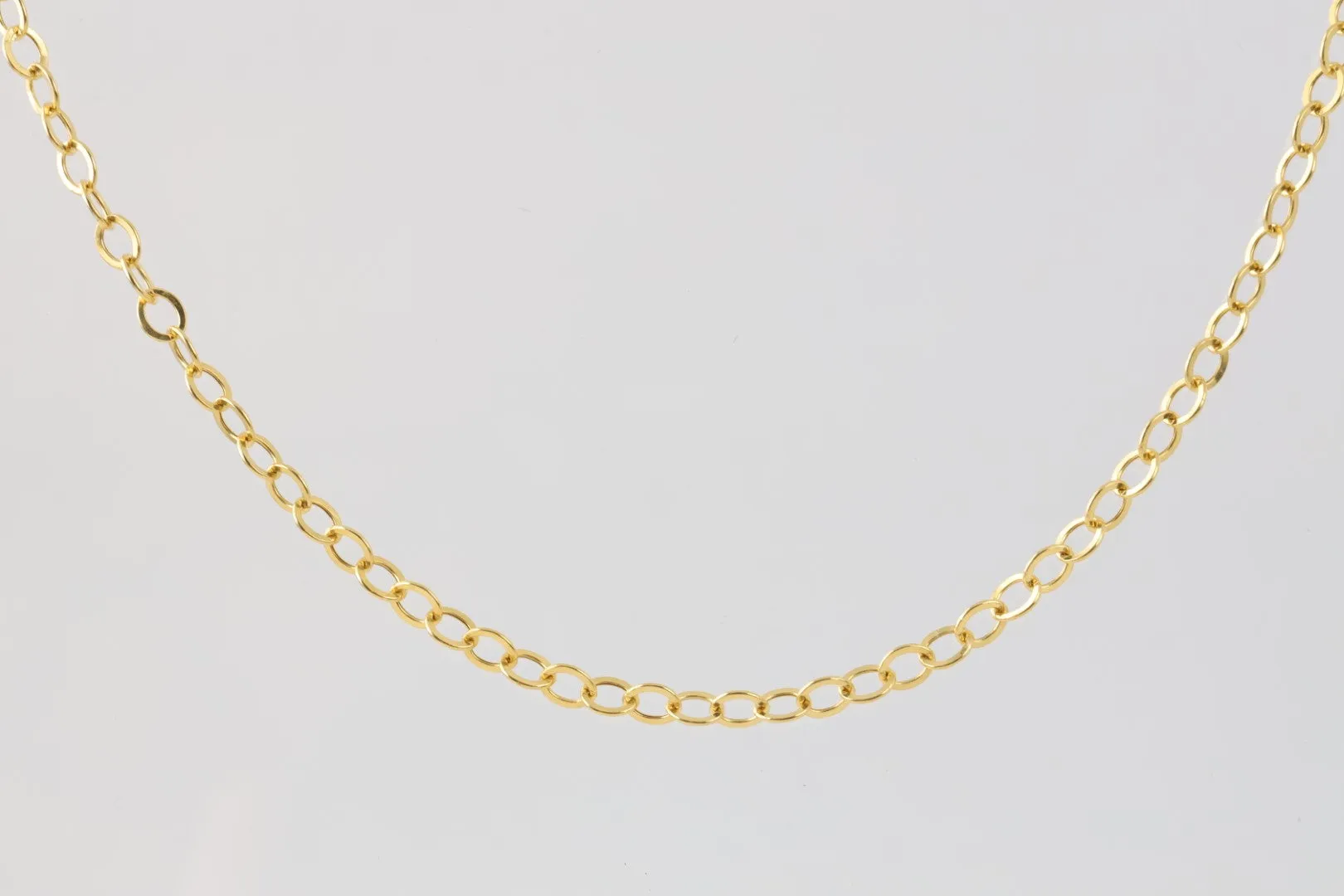 24" 14k Yellow Gold Cable Link Chain Necklace (2.47g.)