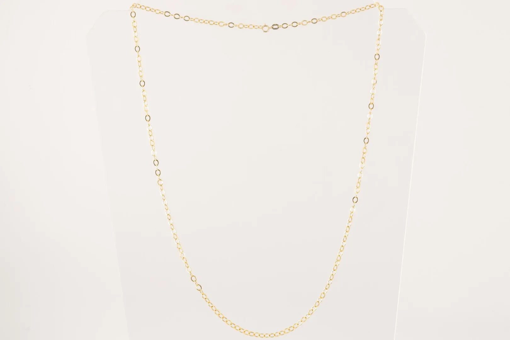 24" 14k Yellow Gold Cable Link Chain Necklace (2.47g.)