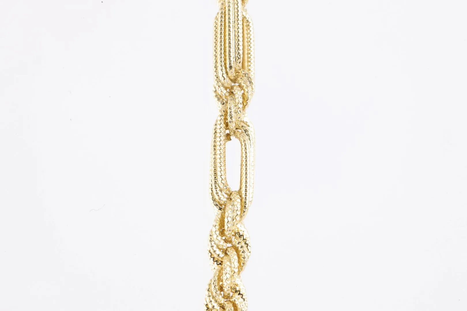 24" 14k Yellow Gold Unique Rope Link Chain (23.93g.)