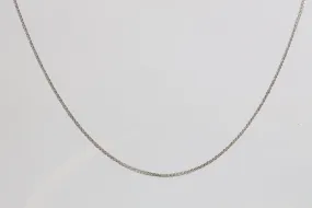 26" 14k White Gold Flat Curb Chain Necklace (3.92g.)