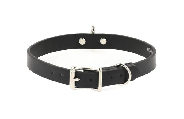 3/4" BLACK LEATHER CHOKER