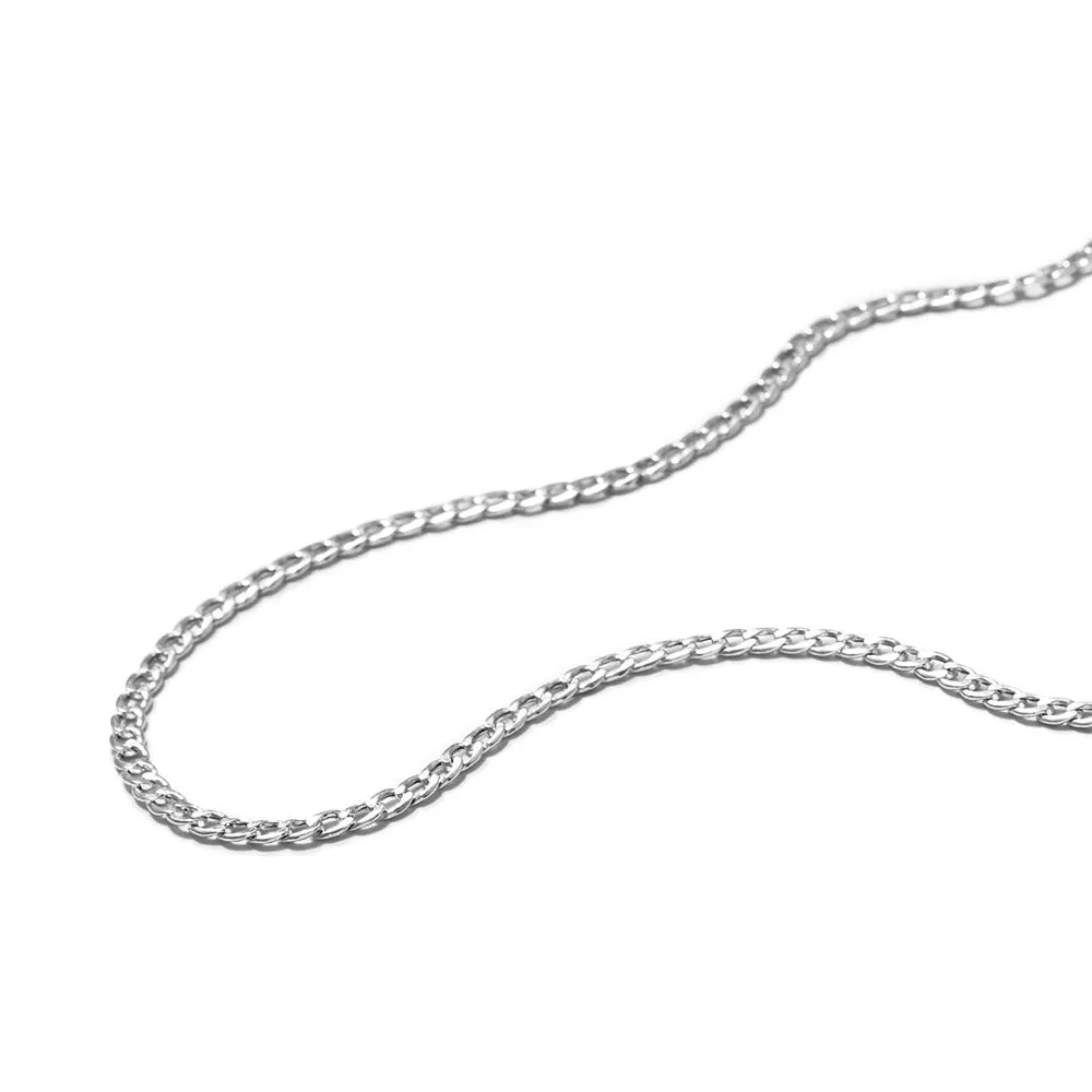 3.5mm Flat Curb Chain Necklace