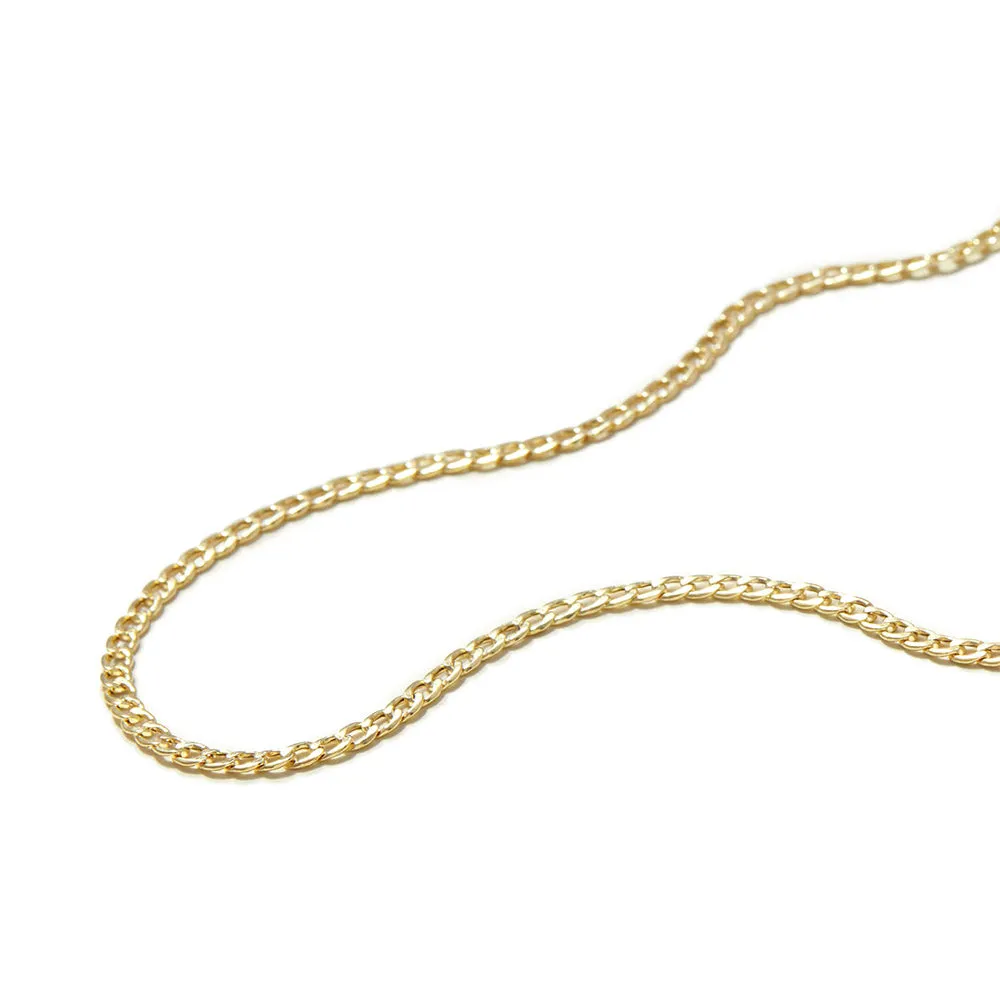 3.5mm Flat Curb Chain Necklace