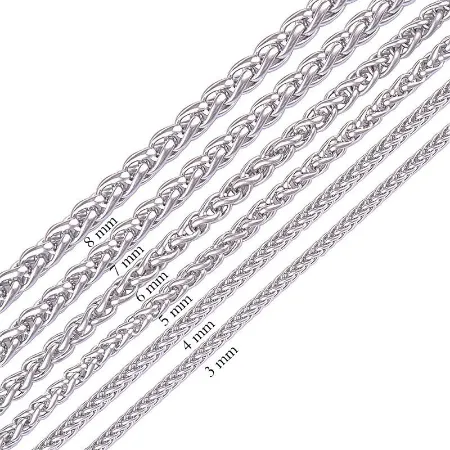 6MM Stainless Steel Dual Weave Chain (Waterproof) Necklace - High Quality