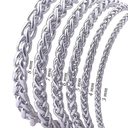 6MM Stainless Steel Dual Weave Chain (Waterproof) Necklace - High Quality