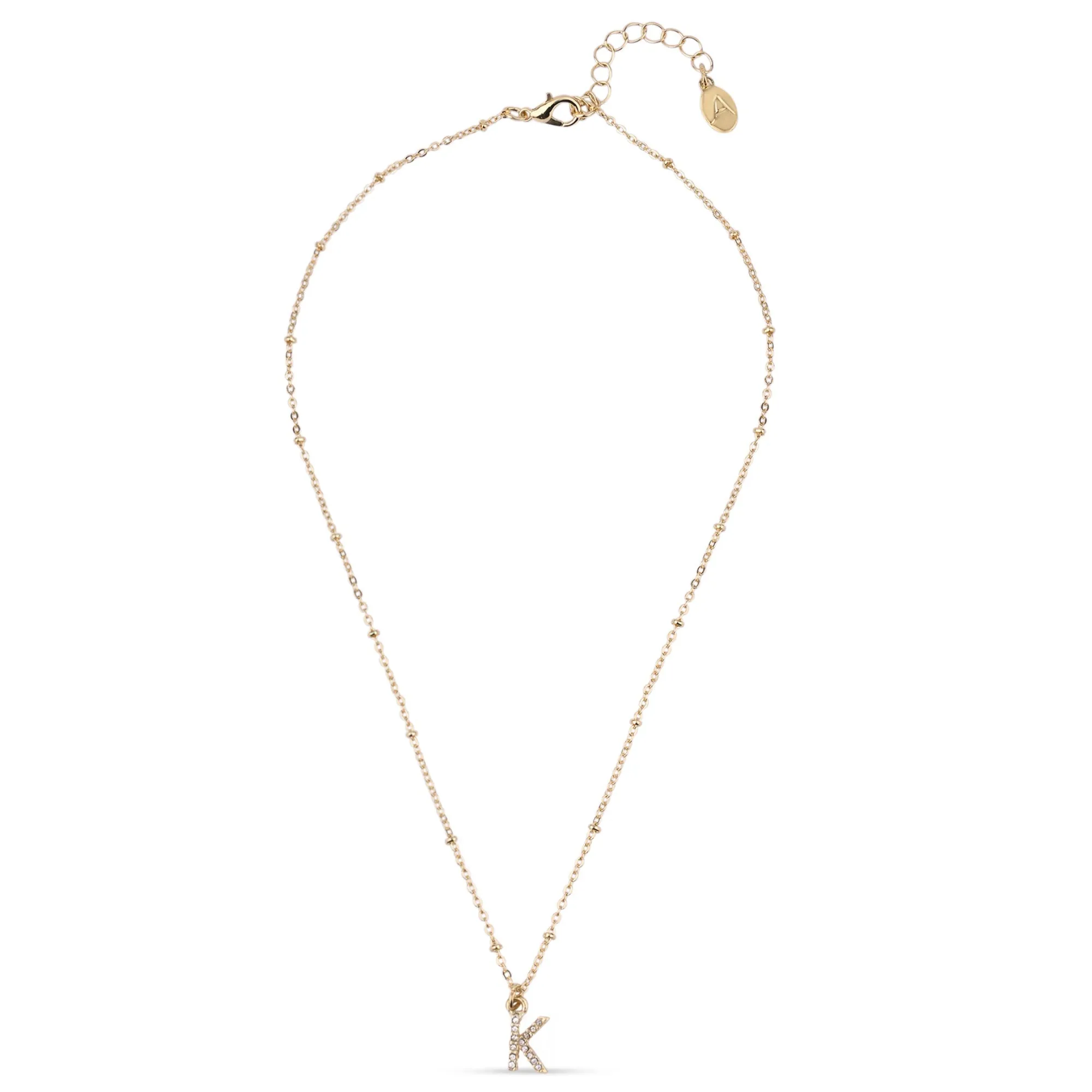 Accessorize London Women's Gold (K) Initial Sparkle Pendant Necklace