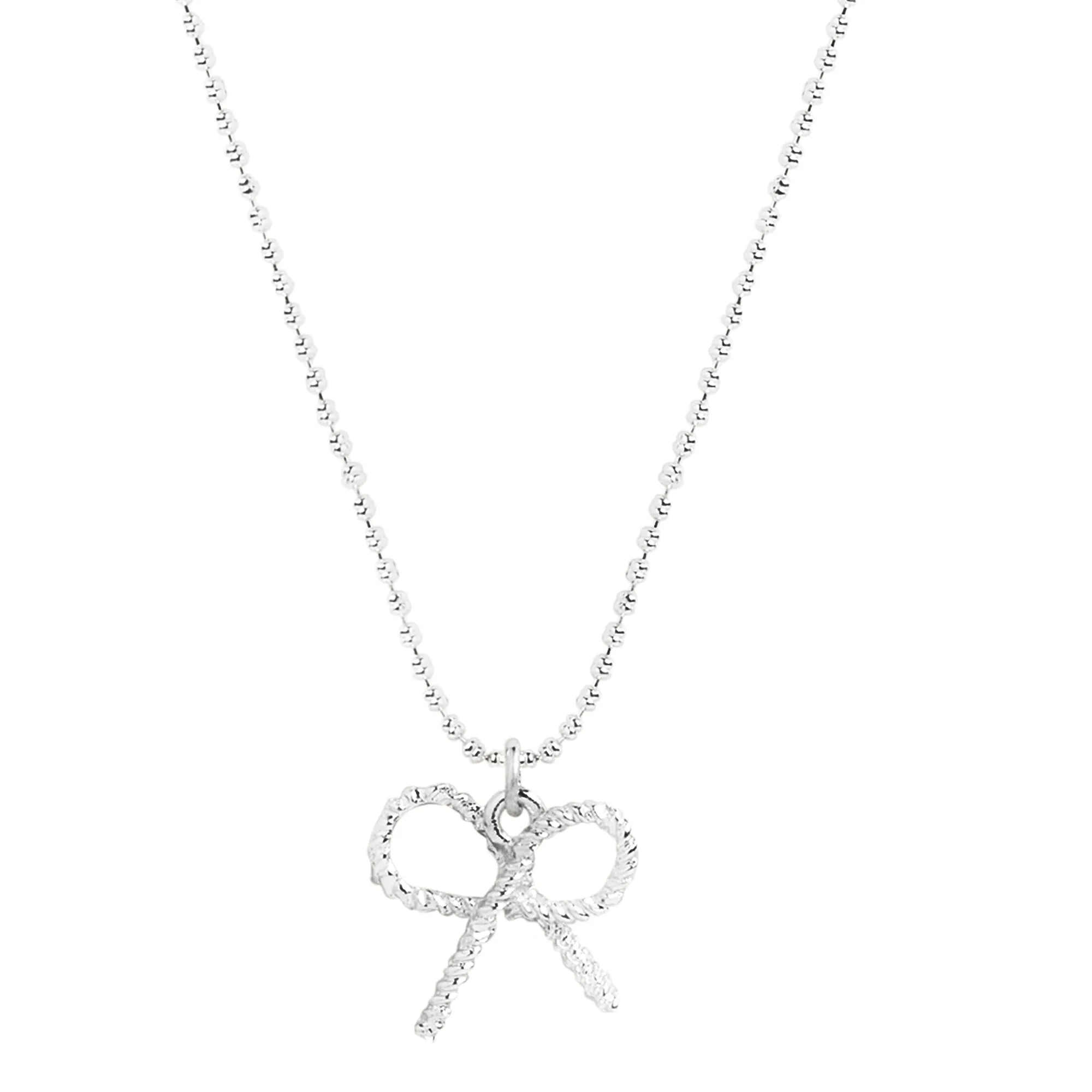 Accessorize London Women's Silver Bow Pendant Necklace