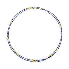 ALEX SEPKUS 38-INCH 18K YELLOW GOLD MILKY SAPPHIRE FLORA BEADED NECKLACE