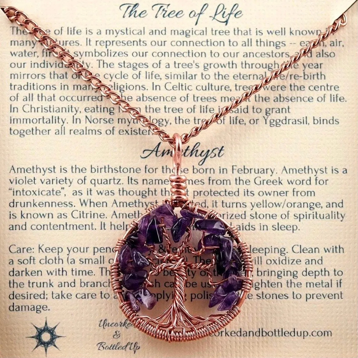 Amethyst Tree of Life Pendant