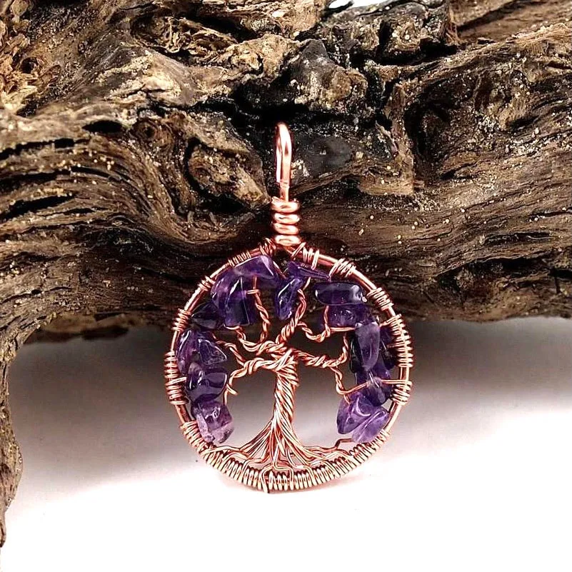 Amethyst Tree of Life Pendant