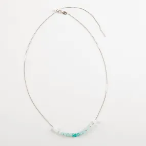 Aquamarine Adjustable Slide Chain Gemstone Necklace