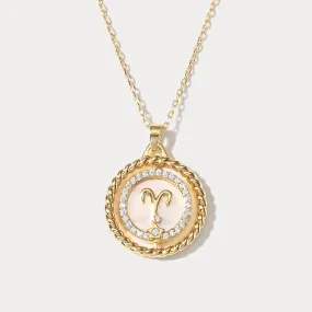 Aries Galaxy Constellation Pendant Necklace