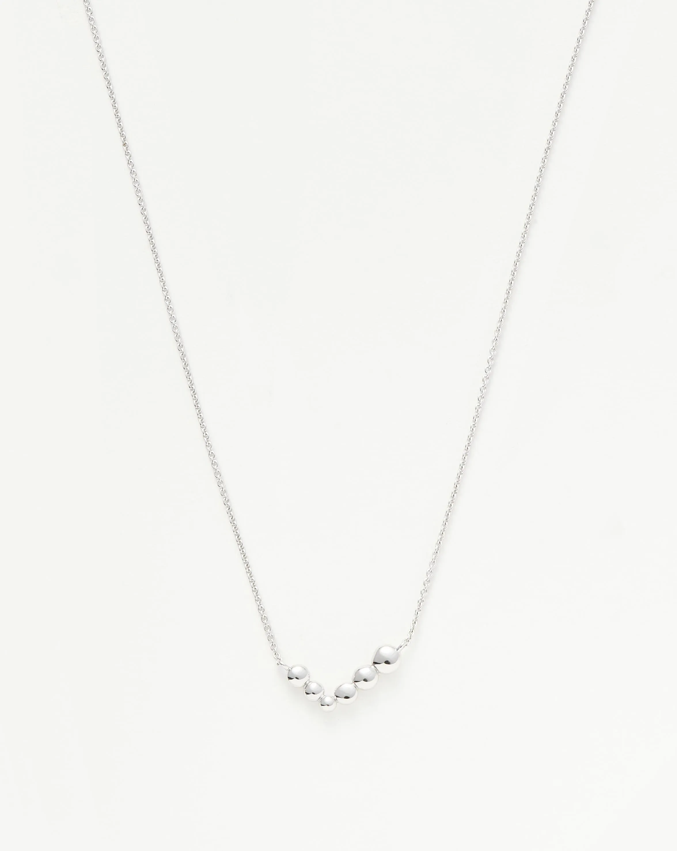 Articulated Beaded Floating Necklace | Sterling Silver