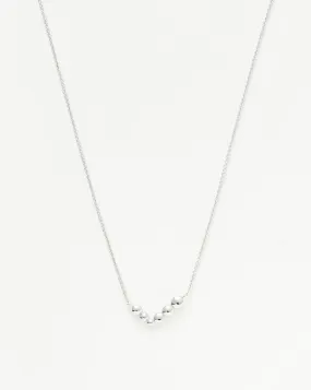 Articulated Beaded Floating Necklace | Sterling Silver