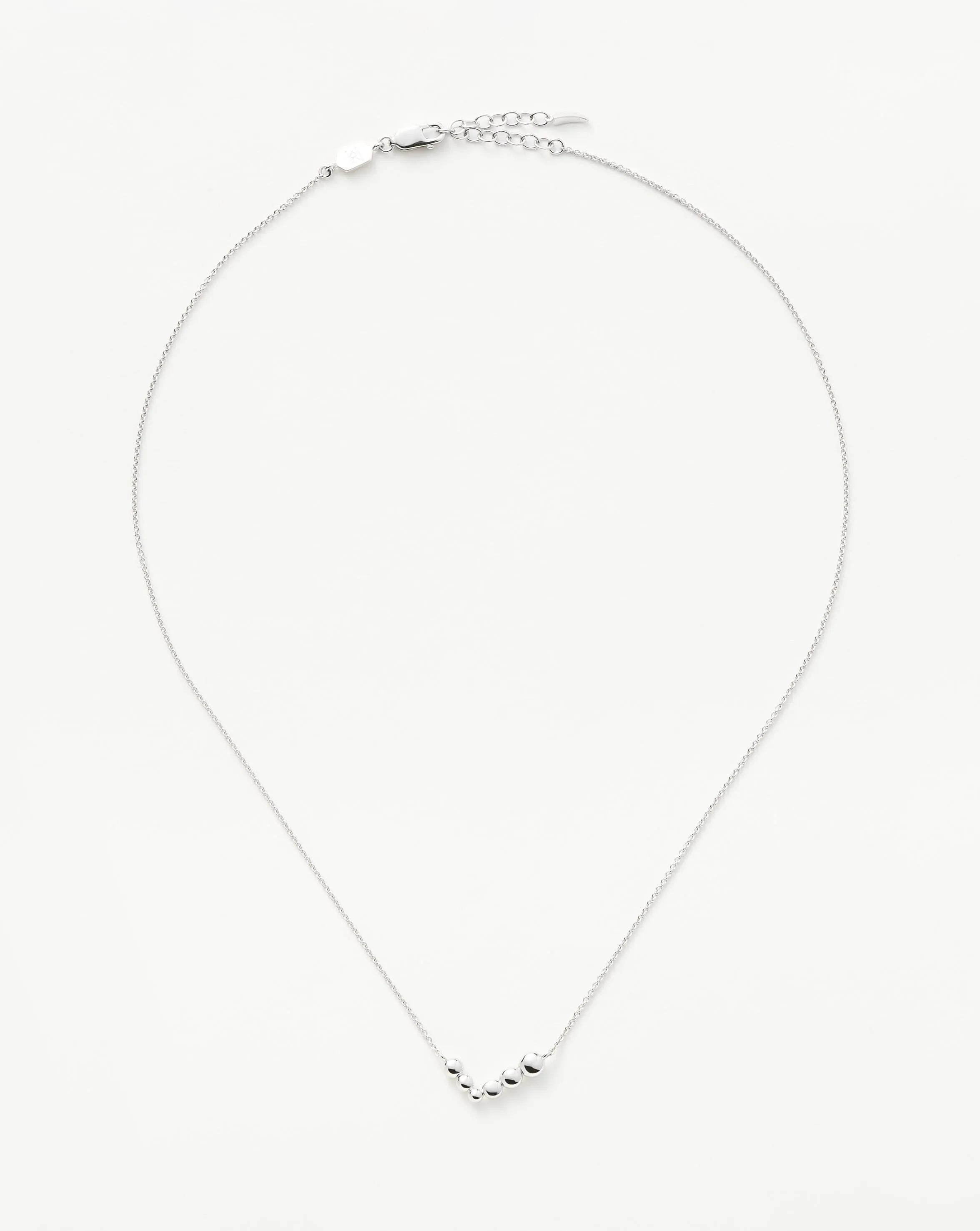 Articulated Beaded Floating Necklace | Sterling Silver