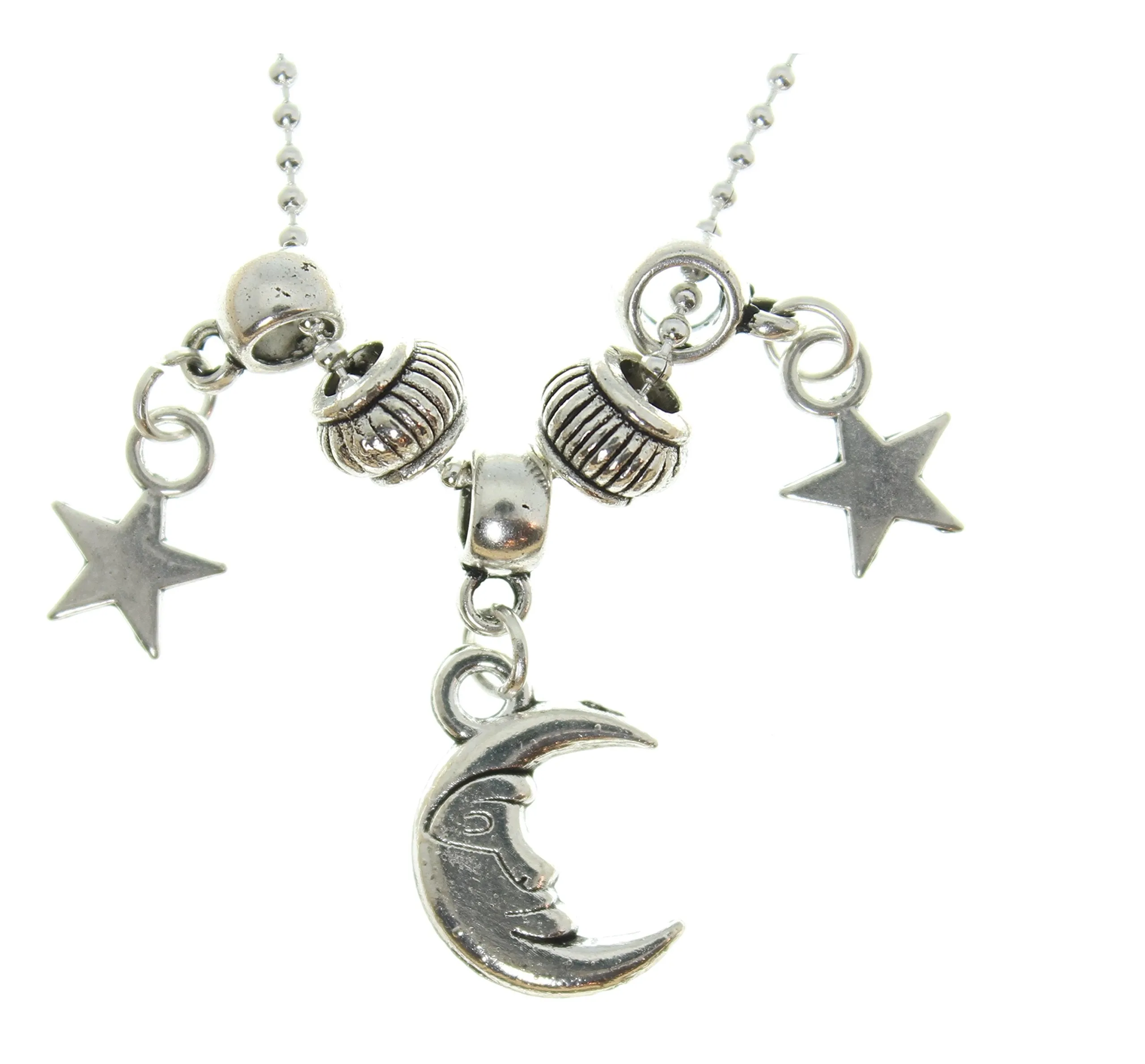 AVBeads Jewelry 20 Chain Necklace Celestial Moon & Stars Charms