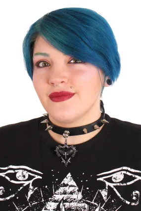 Black Hearted Spiked Choker