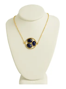 Blue Lapis Cluster Necklace