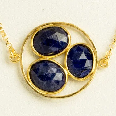 Blue Lapis Cluster Necklace