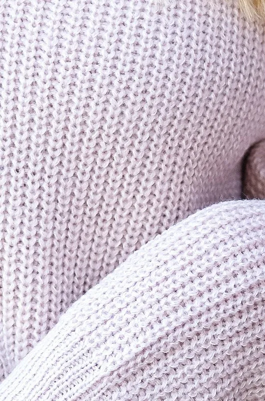 Blush Choker Knit Sweater