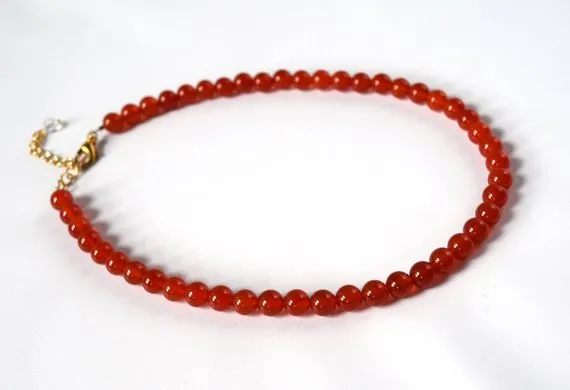 Carnelian Beaded Necklace