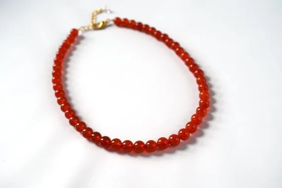 Carnelian Beaded Necklace