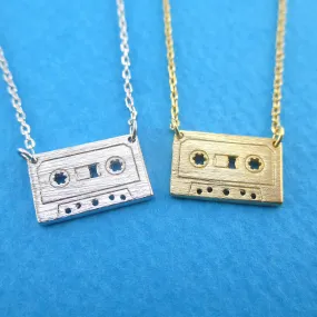 Cassette Mixed Tape Retro Friendship Pendant Necklace