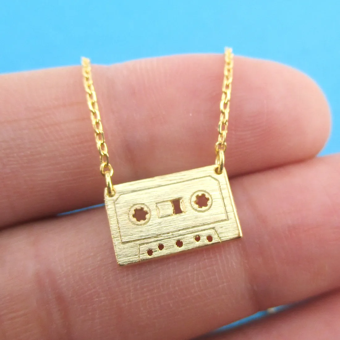 Cassette Mixed Tape Retro Friendship Pendant Necklace