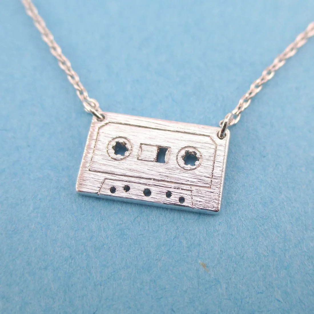 Cassette Mixed Tape Retro Friendship Pendant Necklace