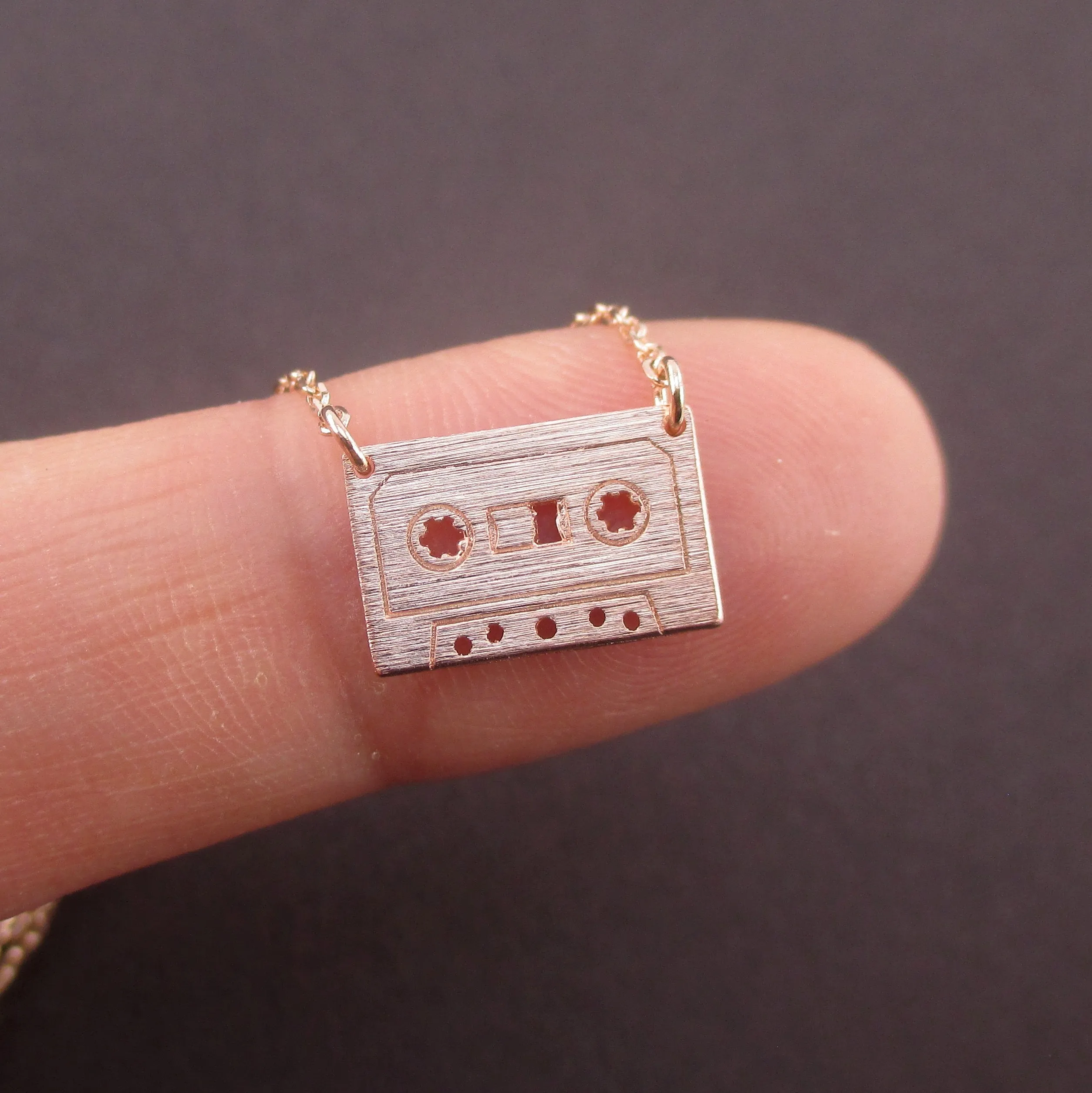 Cassette Mixed Tape Retro Friendship Pendant Necklace