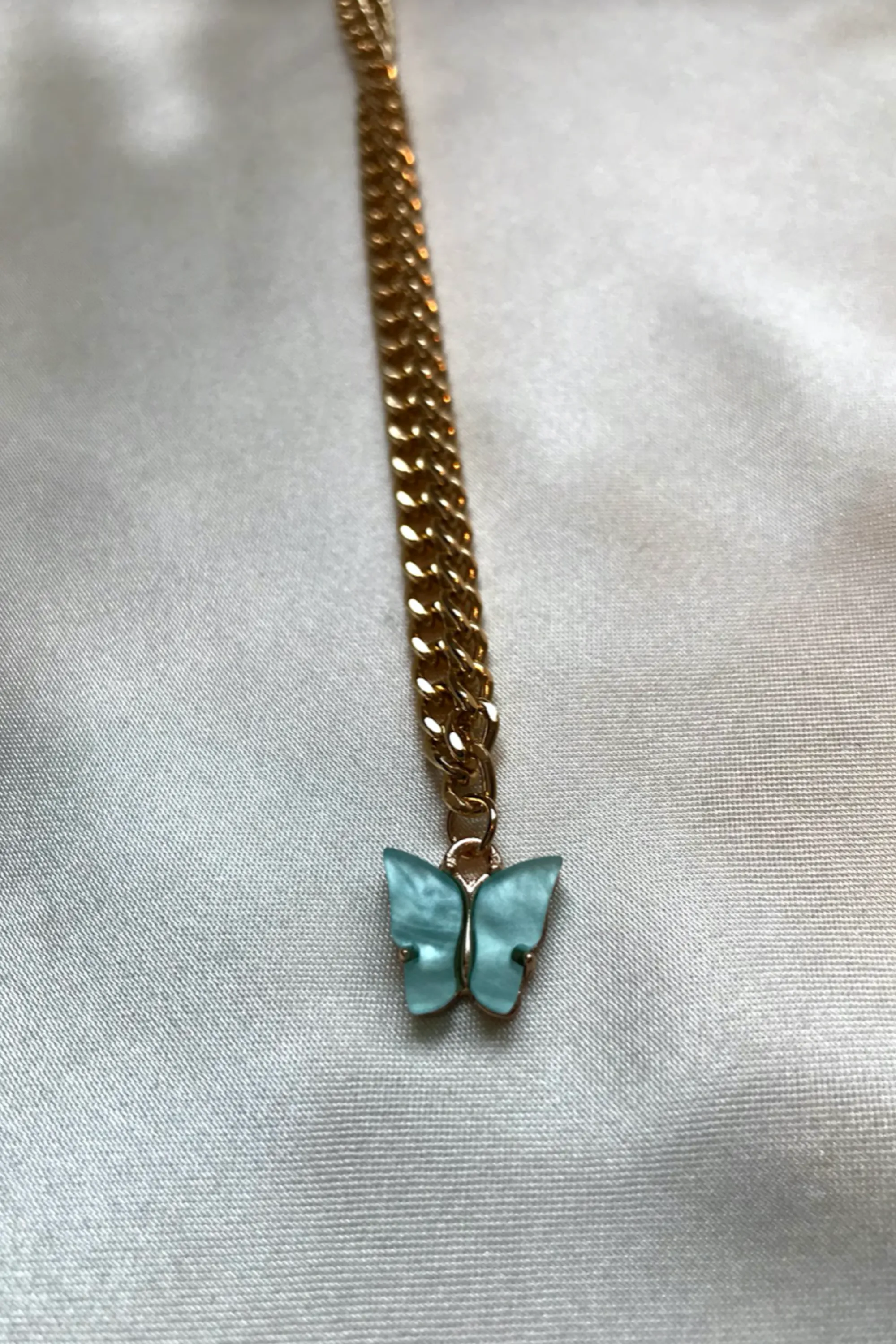 Celeste Blue Butterfly Necklace