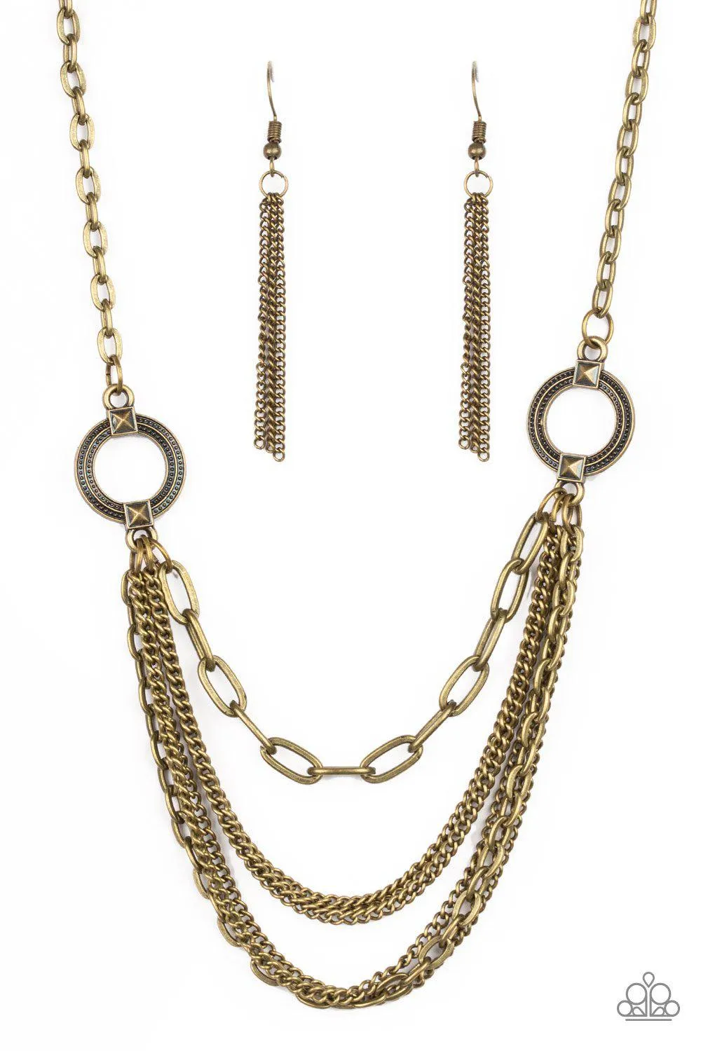 CHAINS Of Command Brass Necklace - Paparazzi Accessories