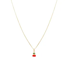 Cherry Necklace | 14k Gold