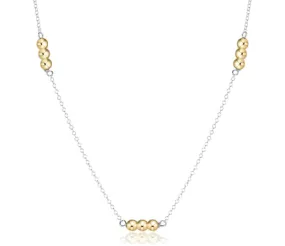 Choker Joy Simplicity Chain Sterling Mixed Metal - 3mm Gold