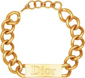 Christian Dior Fall 2000 Runway Jumbo Logo ID Choker Necklace